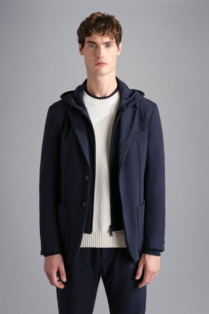 Stretch hooded jacket