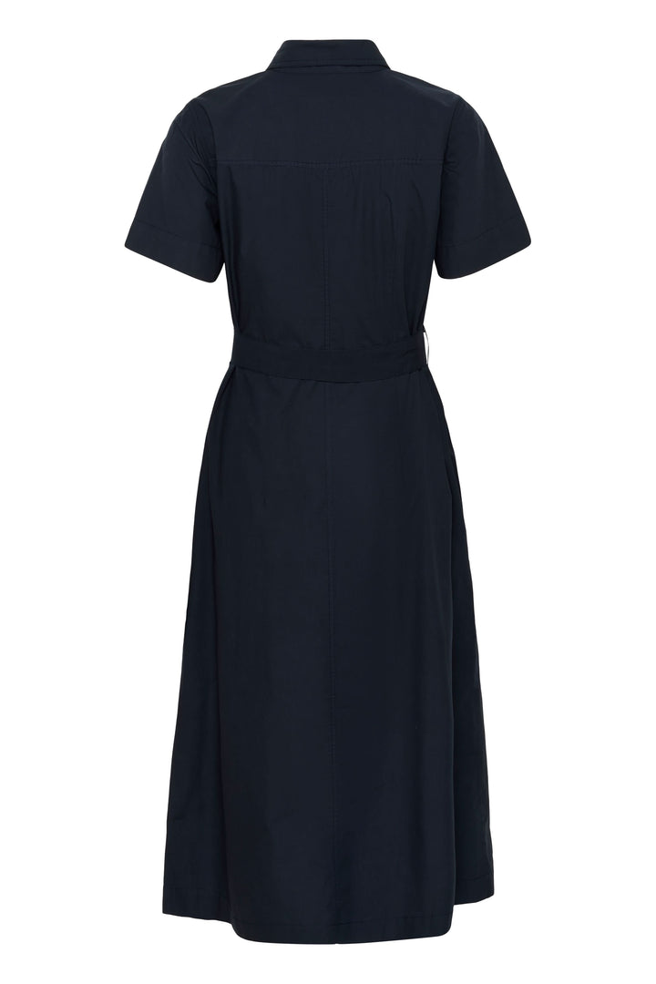 Ariel Long-Sleeve Shirt Dress with Belt