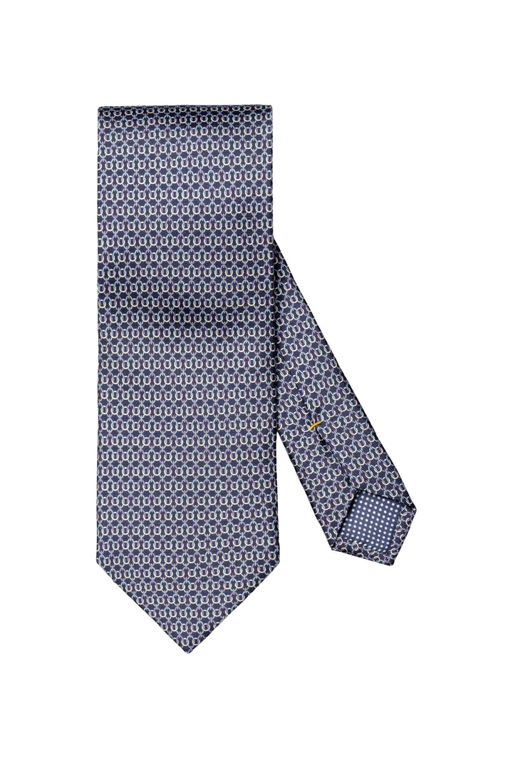 Cravate motif géométrique en tissu soyeux, idéale pour une tenue formelle élégante.