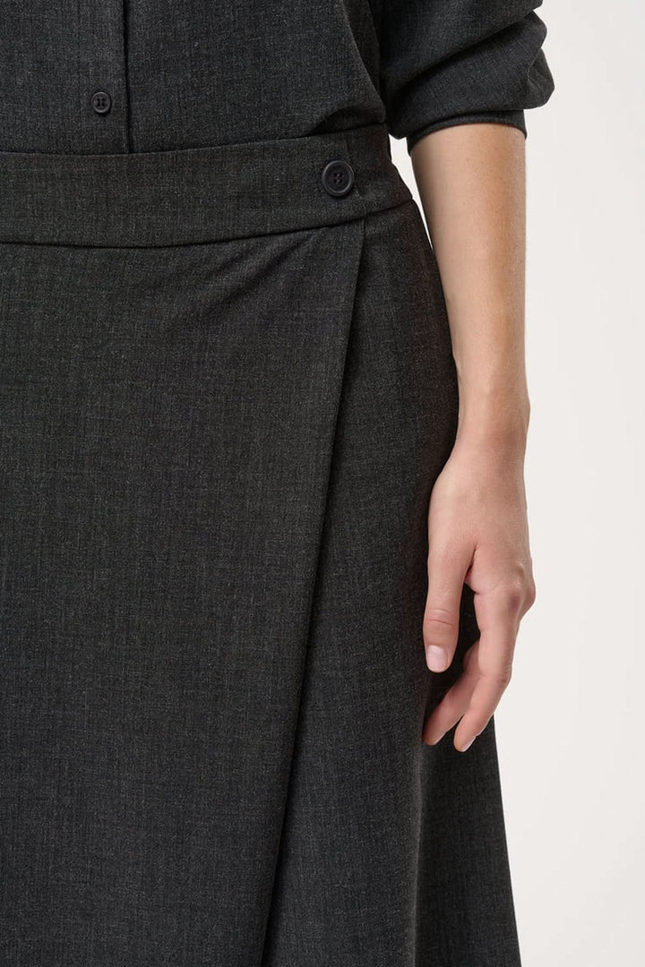 Pantalon large à effet portefeuille