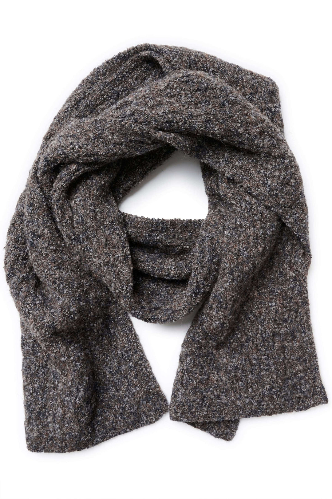 Foulard Graia en maille texturée, long et épais, parfait pour la chaleur et le style moderne en hiver. Idéal sur manteaux et chandails.