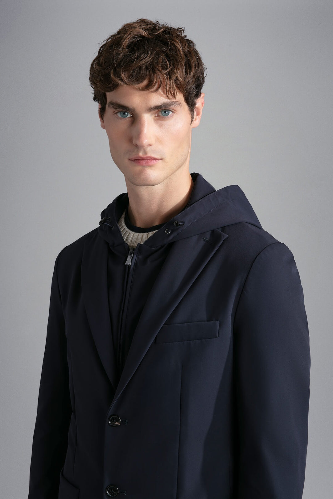 Stretch hooded jacket