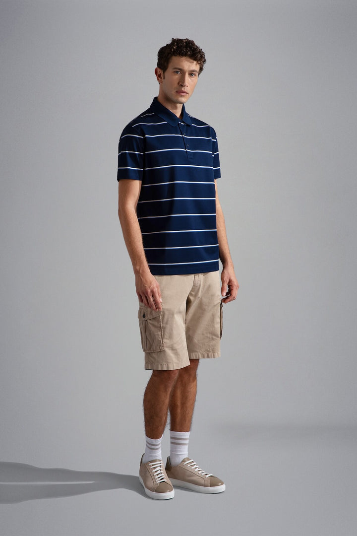 Striped polo shirt