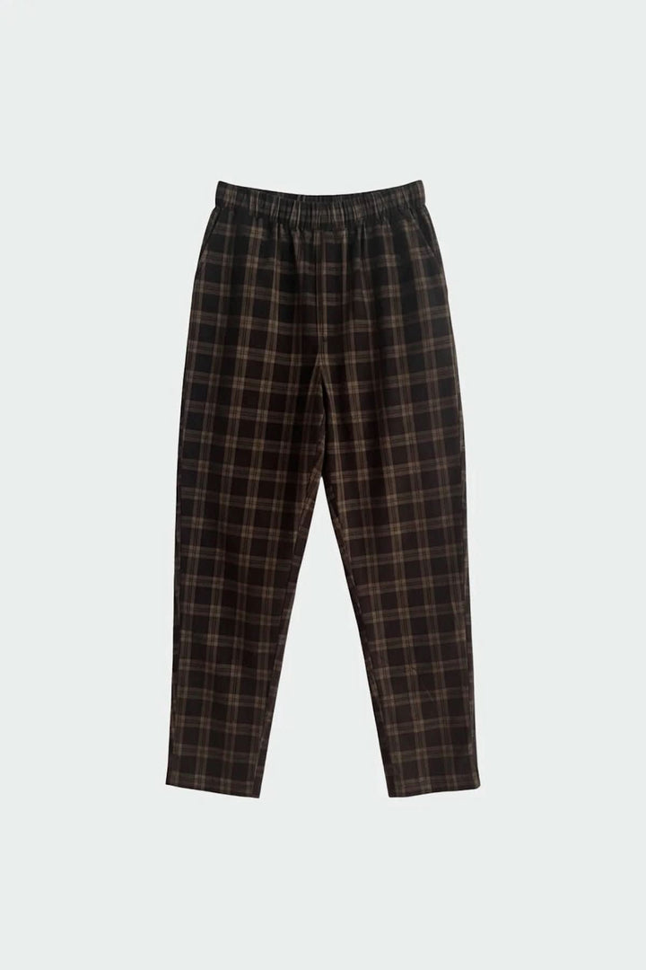 Pantalon à carreaux à coupe décontractée pour femme Indi &amp; cold