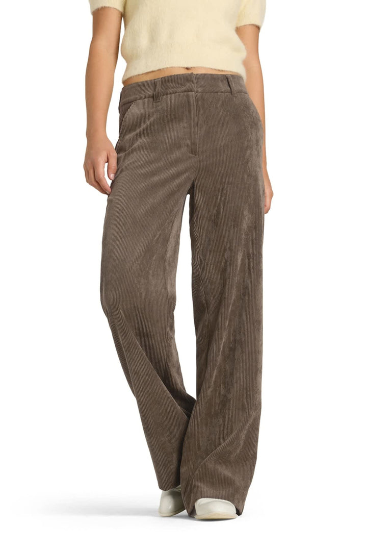 Pantalon à jambe large en velours côtelé pour femme Cambio