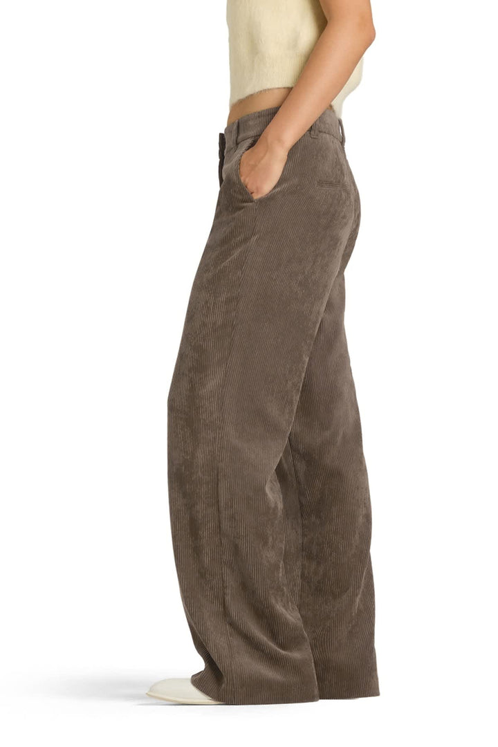 Pantalon à jambe large en velours côtelé pour femme Cambio