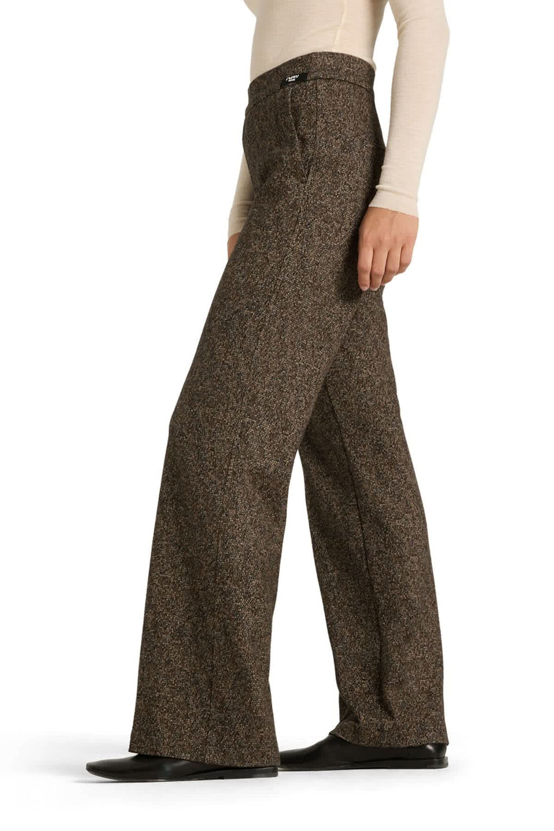 Pantalon habillé à jambe large en tissu texturé pour femme Cambio