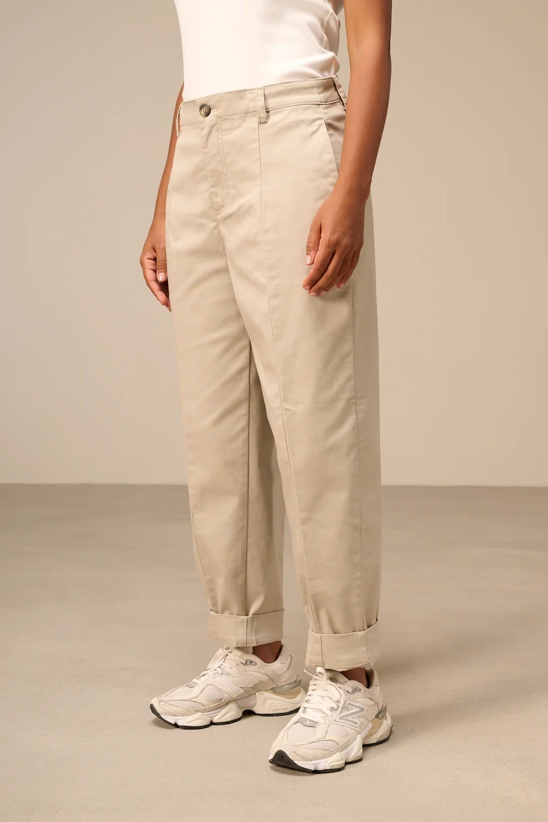 Pantalon barrel à taille haute pour femme Nile