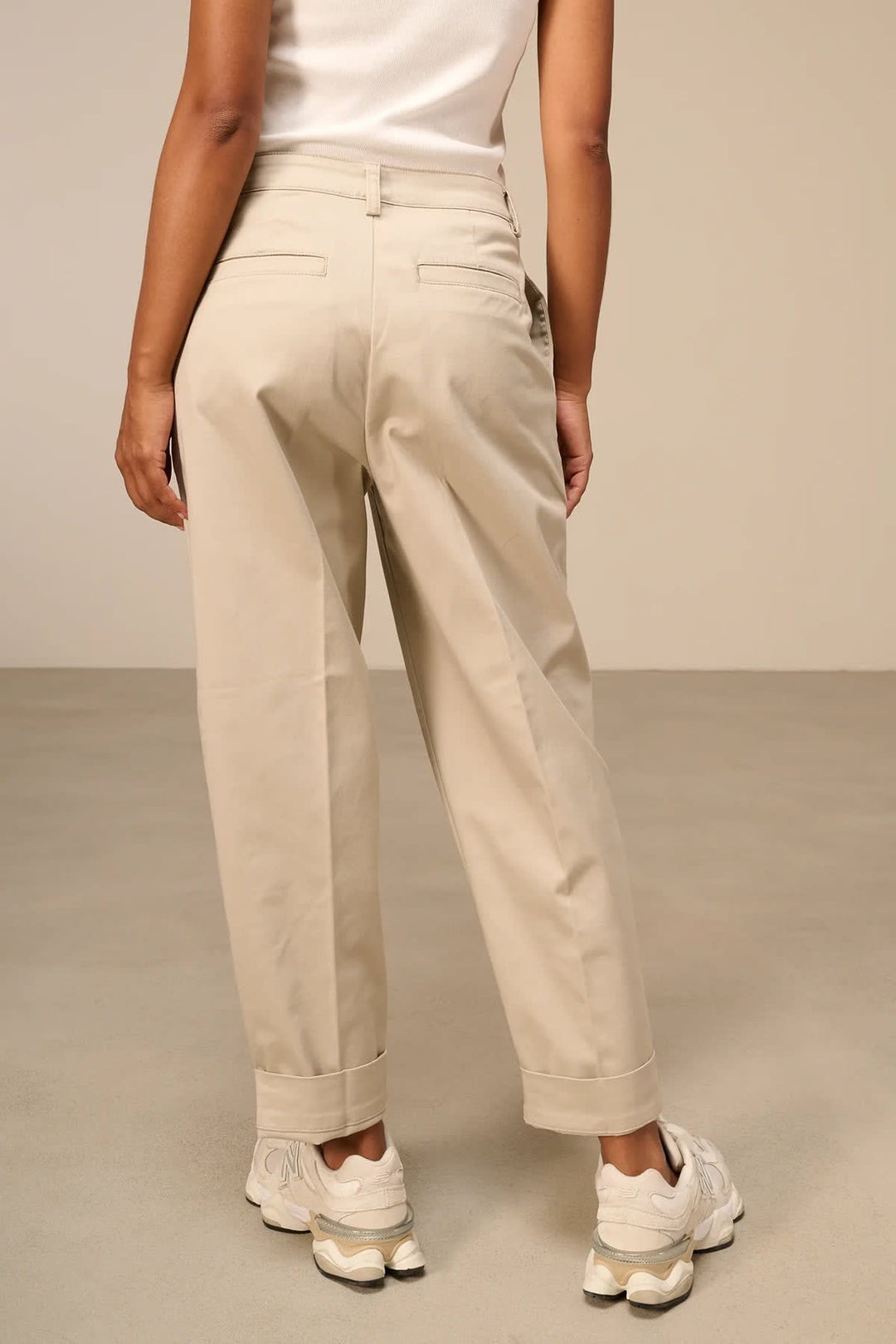 Pantalon barrel à taille haute pour femme Nile