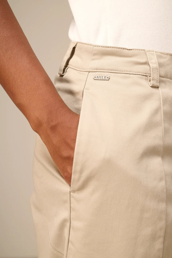 Pantalon barrel à taille haute pour femme Nile