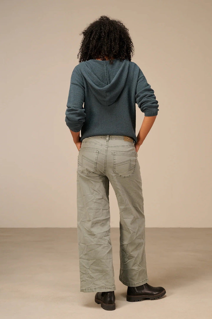 Pantalon chino à jambe large pour femme Nile