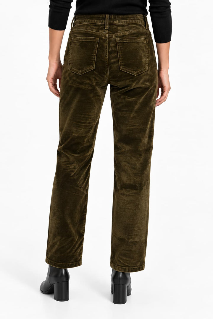Pantalon droit en velours pour femme CARRELI JEANS