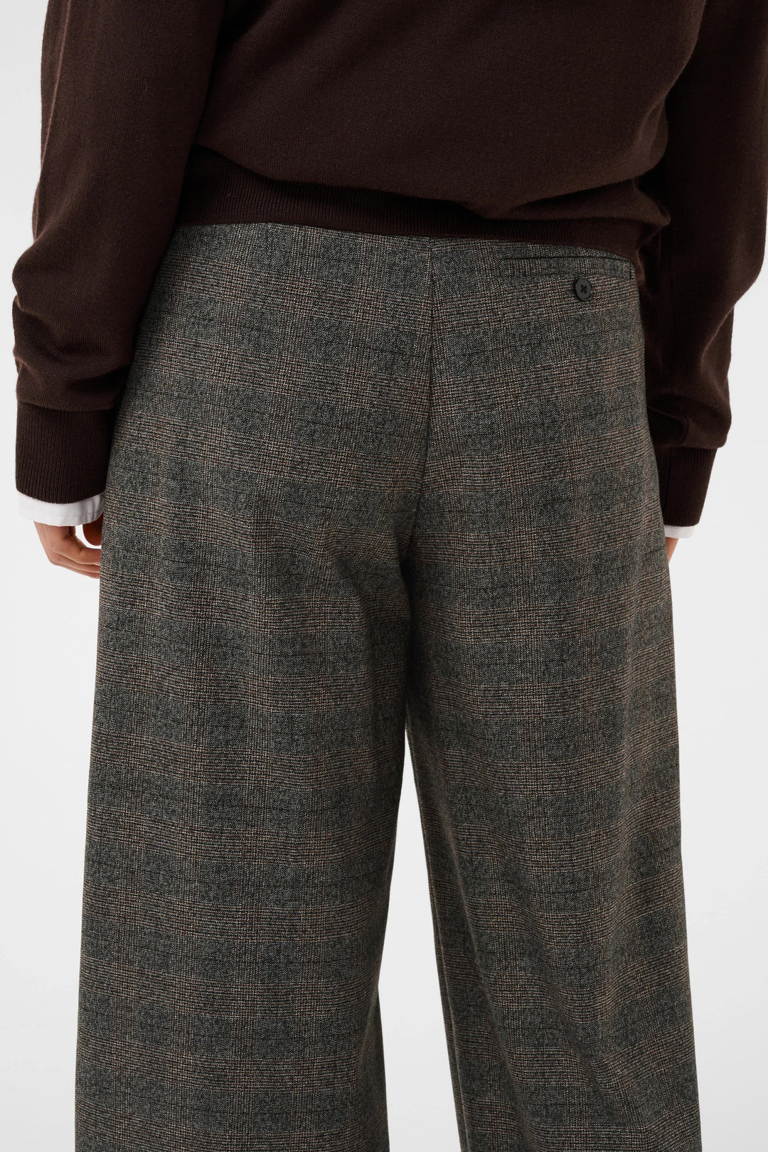 Pantalon Ninni à jambe large à carreaux pour femme Part Two