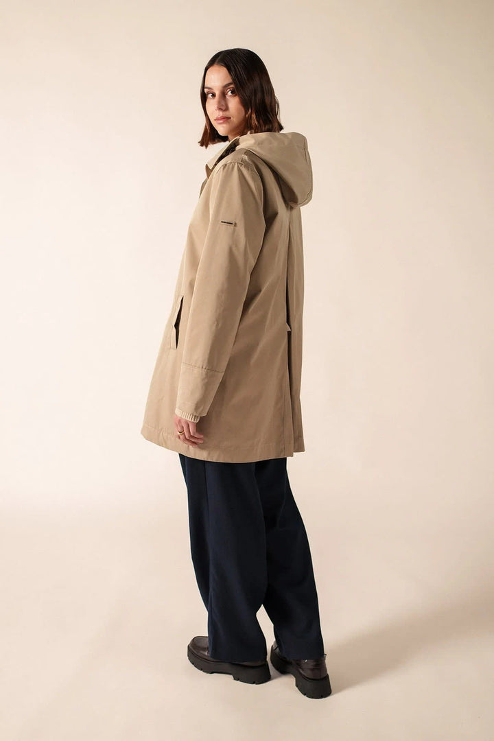 STE SOPHIA waterproof parka, front view, for women by Saint James
