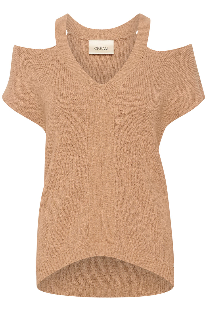 Shoulderless sweater