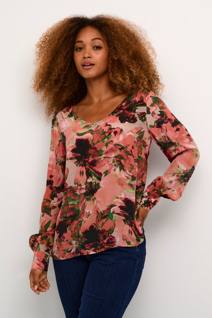 Flower print blouse