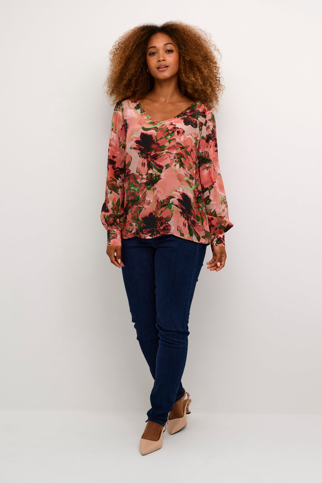 Flower print blouse