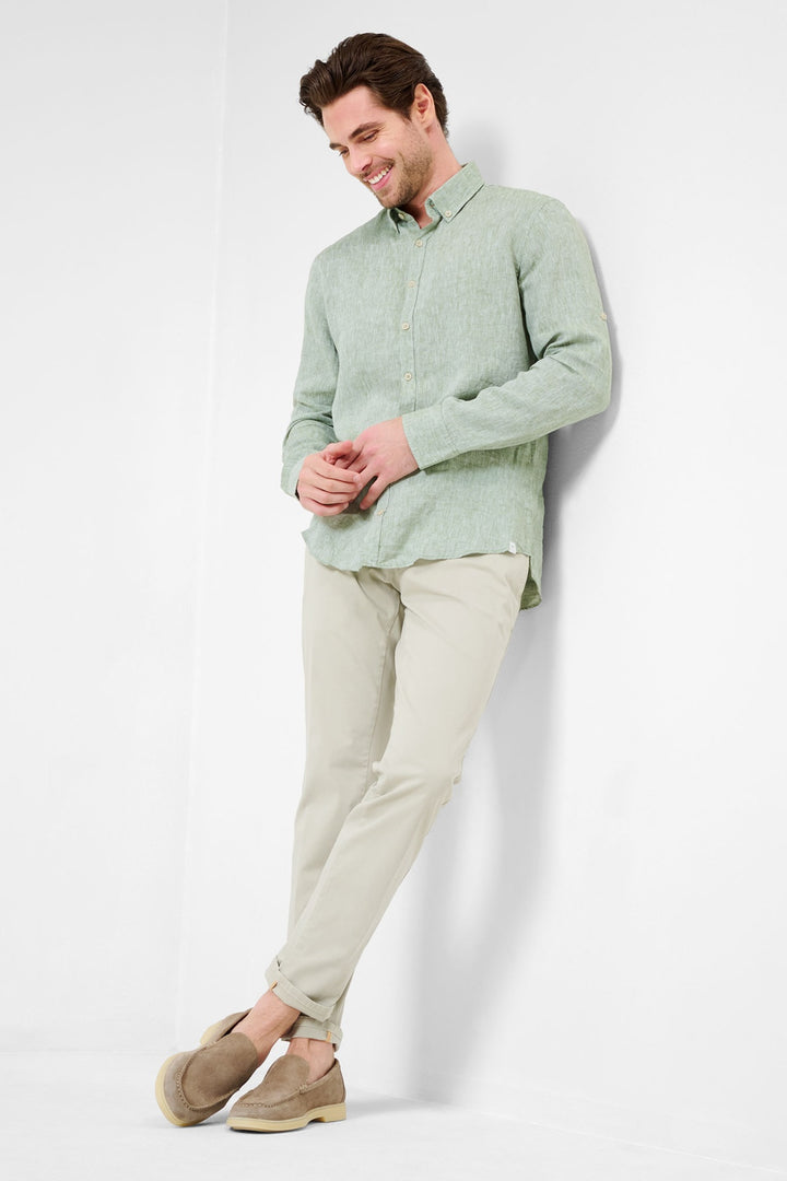 Silvio brushed cotton chinos