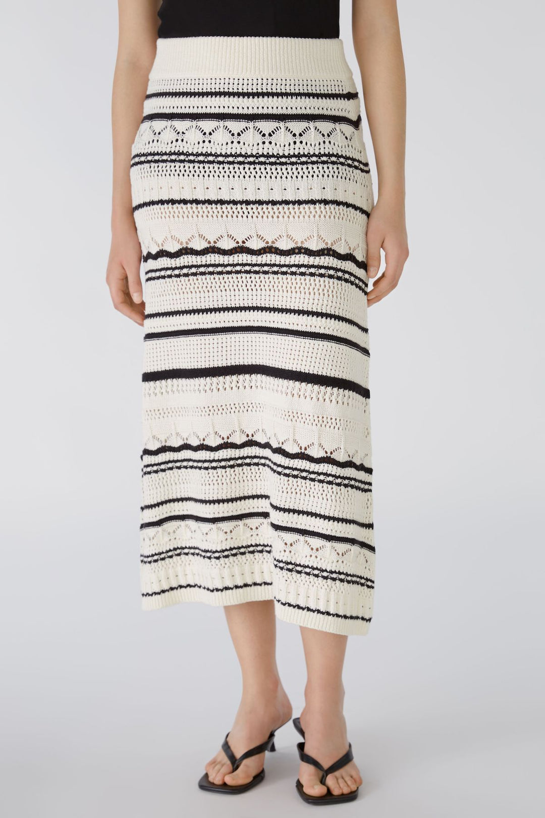 Midi skirt in pure cotton