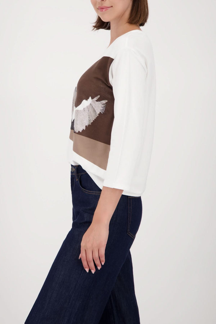 Swan print sweater