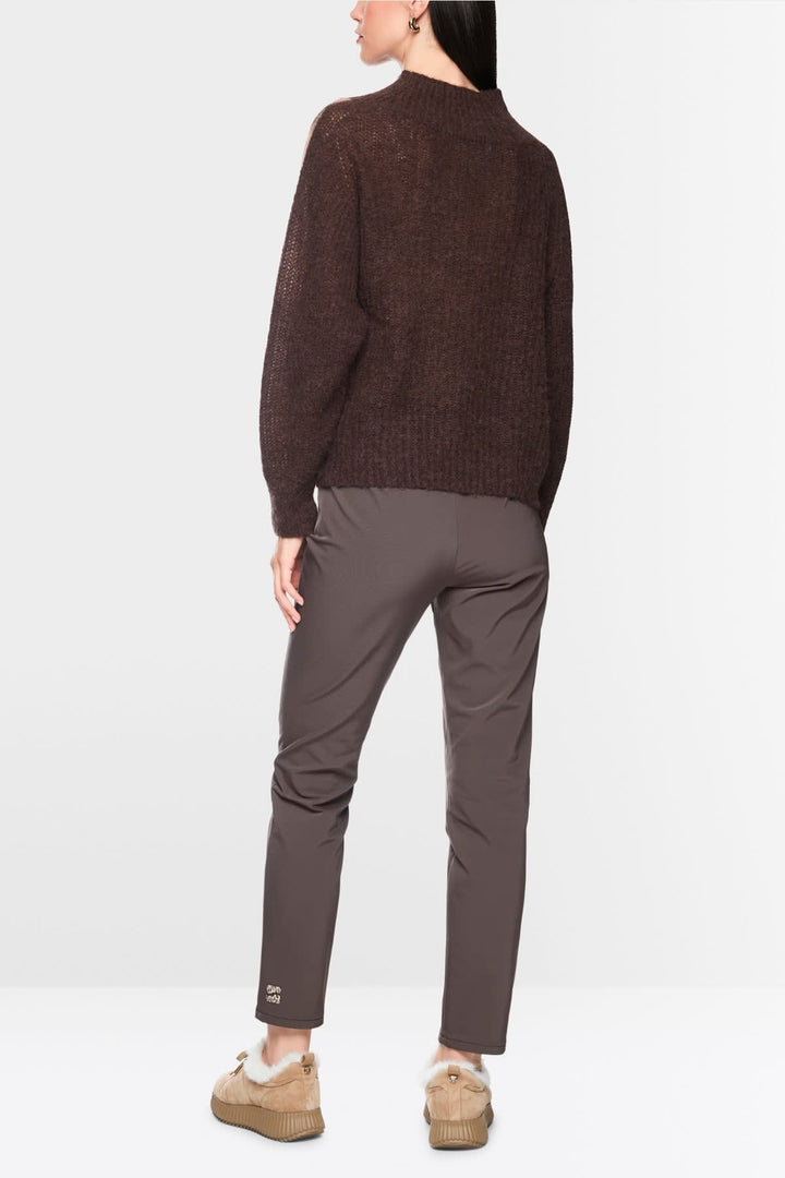 Pull léopard à col montant vue de face pour femme Marc Cain