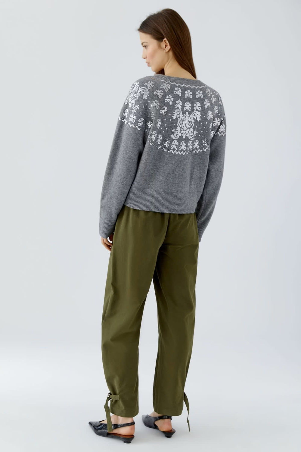 Women's sequin sweater Oui