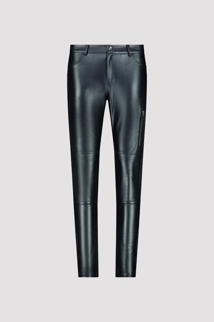 Leather effect pants