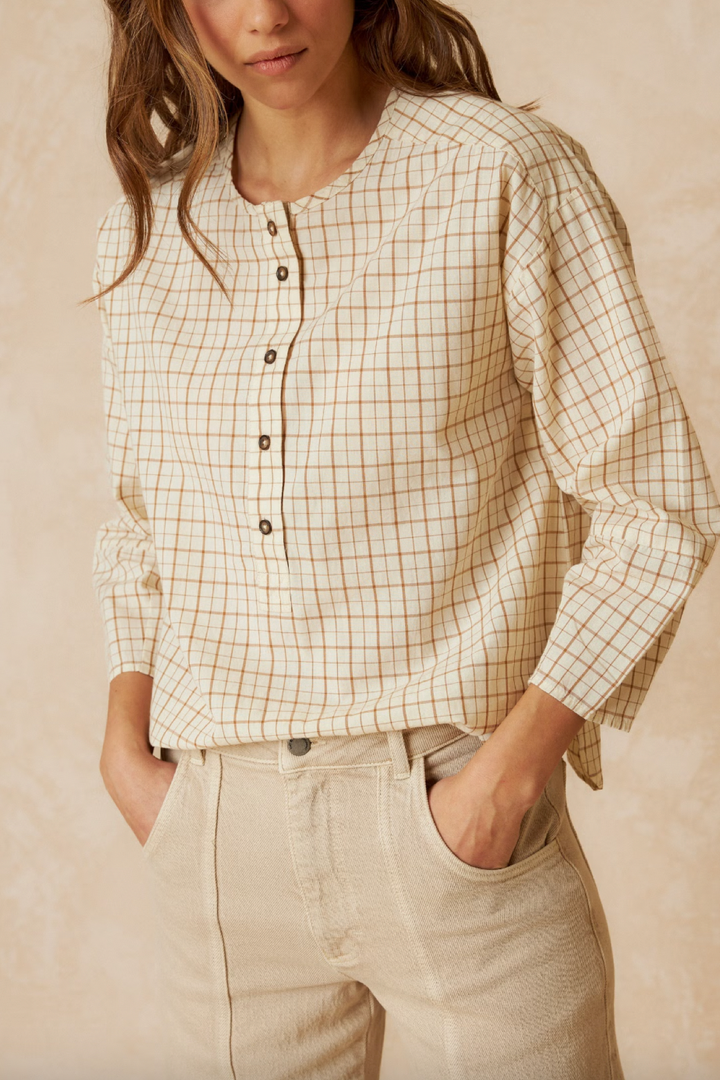 Blouse à carreaux