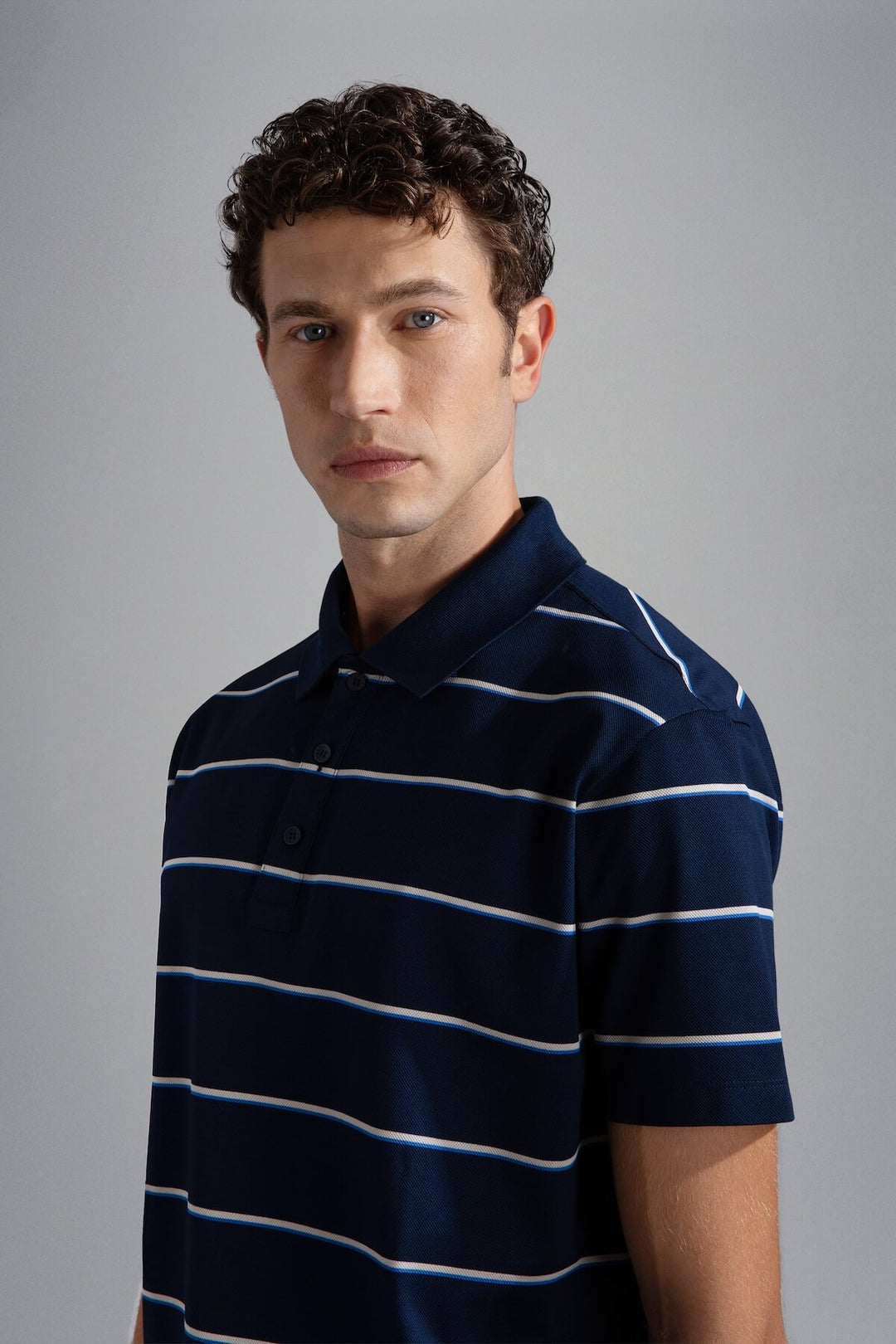 Striped polo shirt