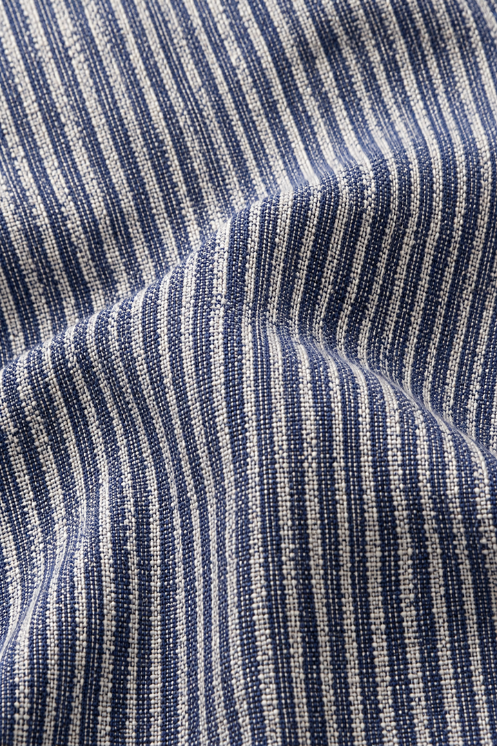 Short-sleeved striped shirt