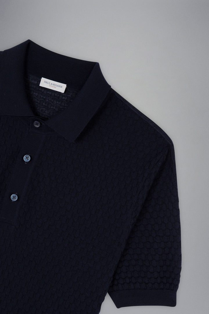 Textured polo shirt