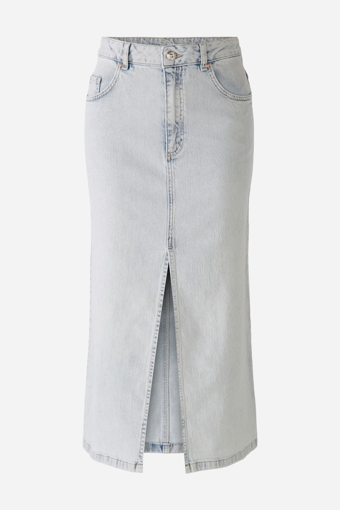 Long denim skirt