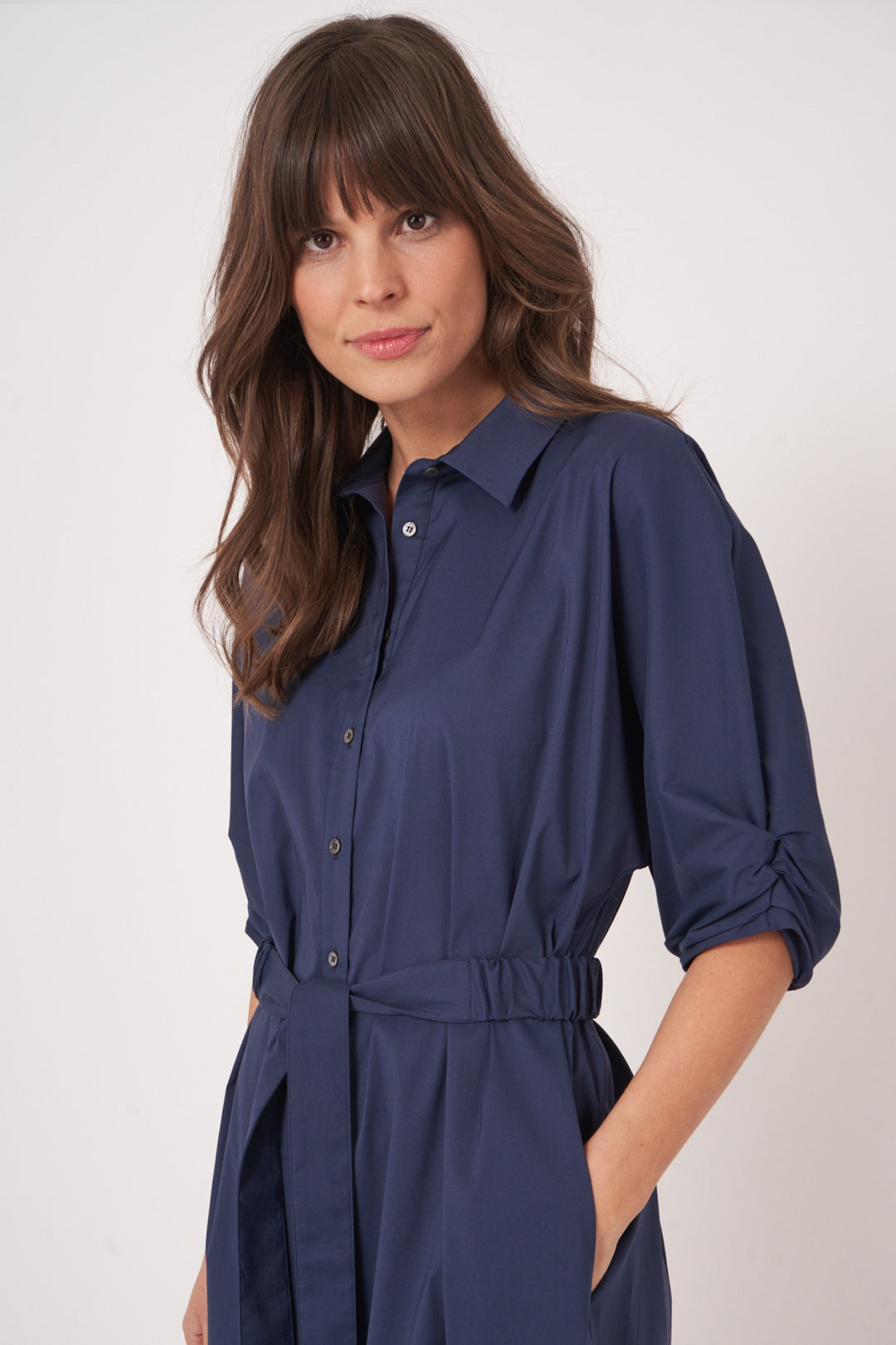 Poplin shirt dress