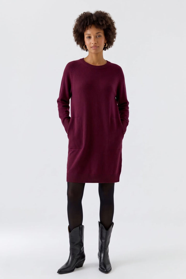 Robe en tricot à poches pour femme Oui