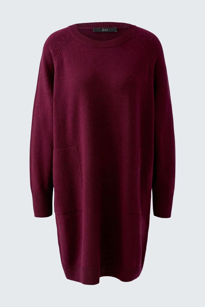 Robe courte en tricot à poches pour femme Oui