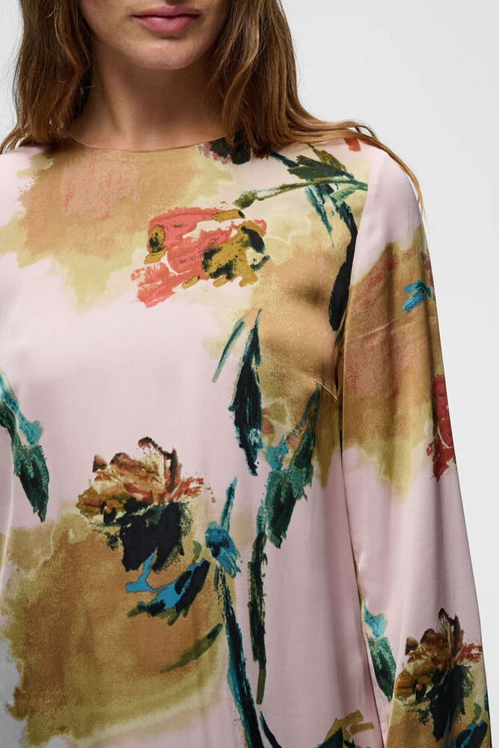Vue portée robe longue imprimé floral Inwear femme vert Valérie Simon