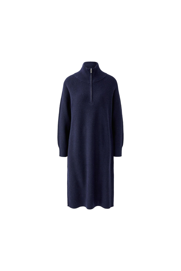 Robe midi en tricot à col zippé pour femme Oui