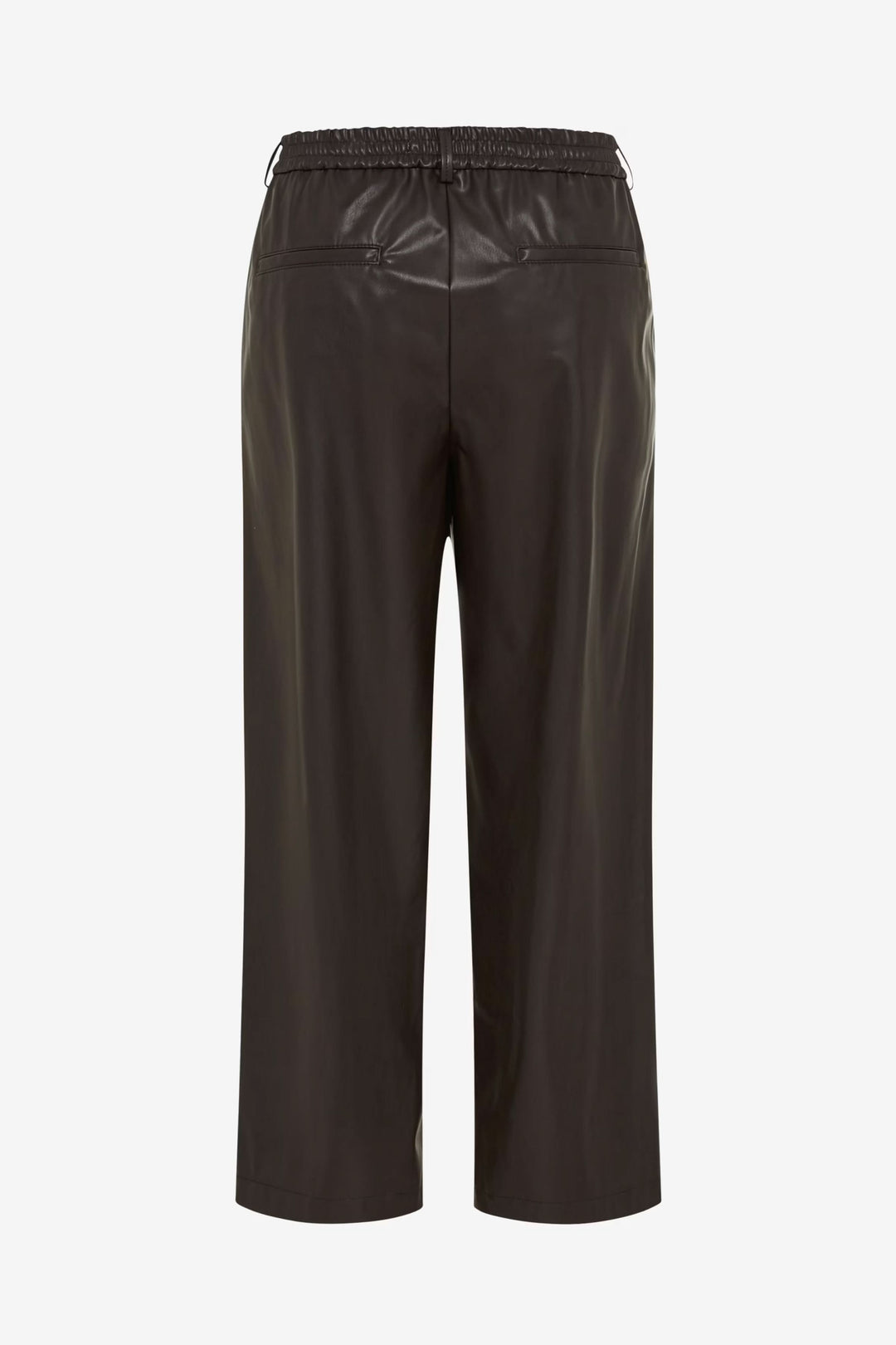 Pantalon Maine en similicuir à jambe large