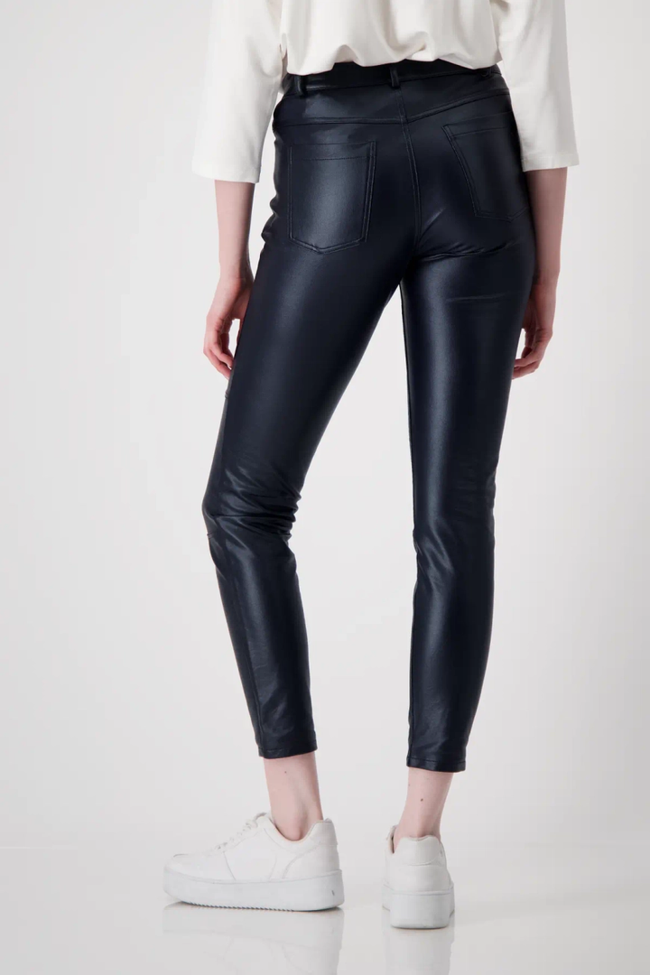 Leather effect pants