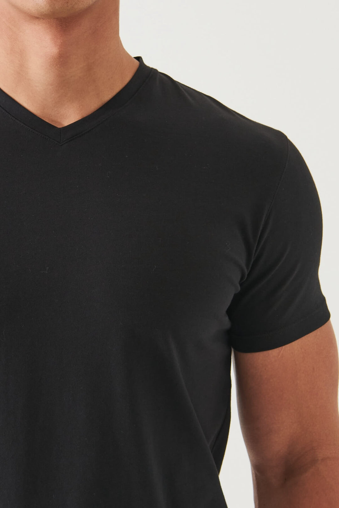 T-shirt with V-neck