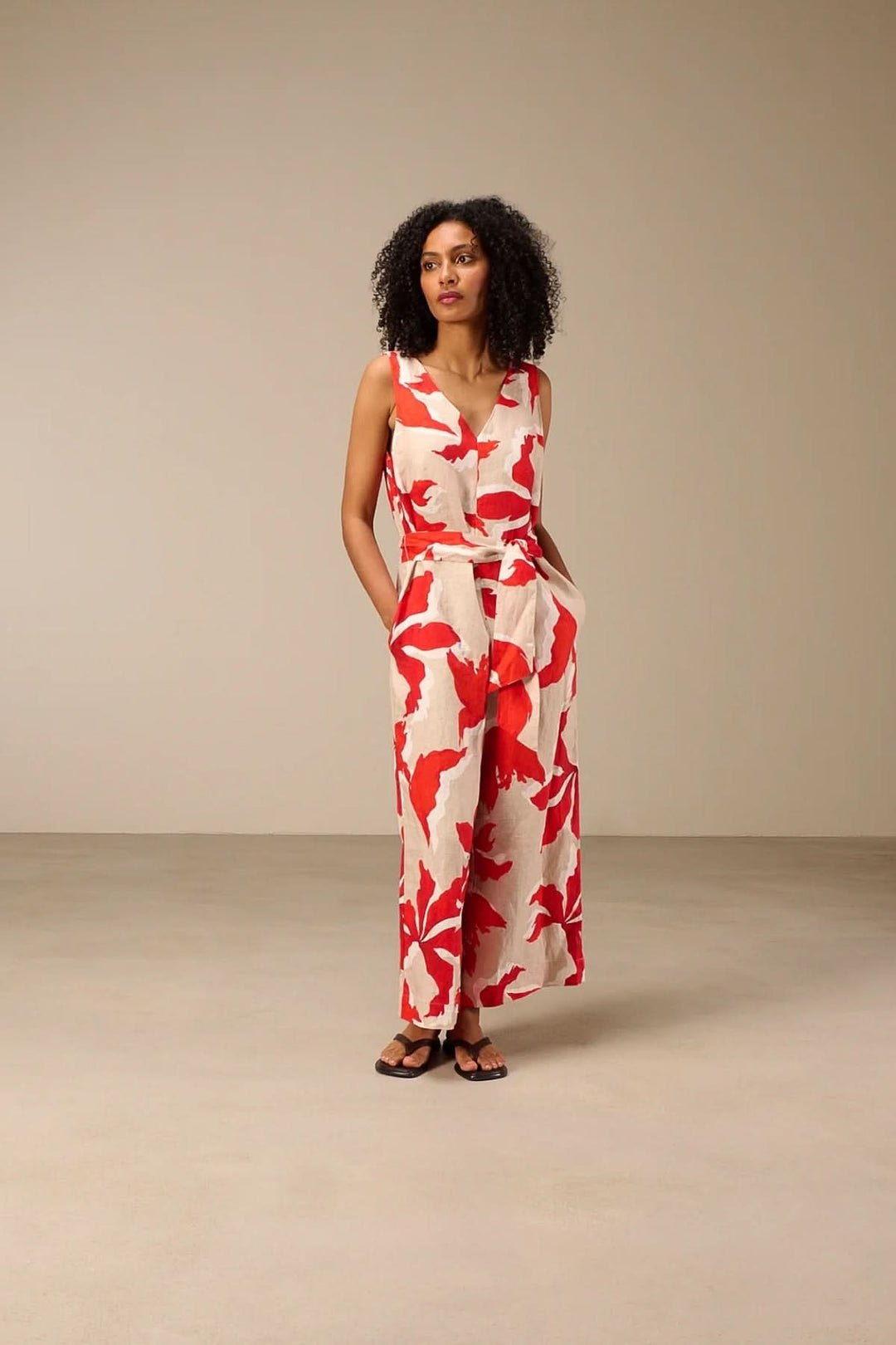 Printed flowy jumpsuit