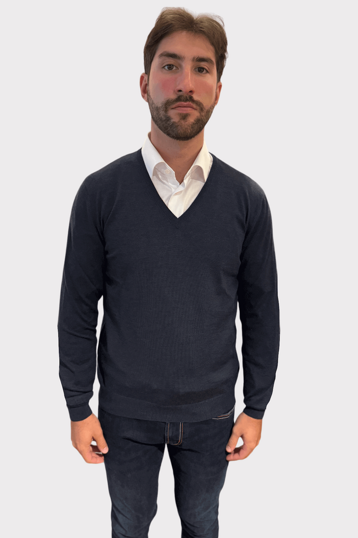 Wool V-neck sweater