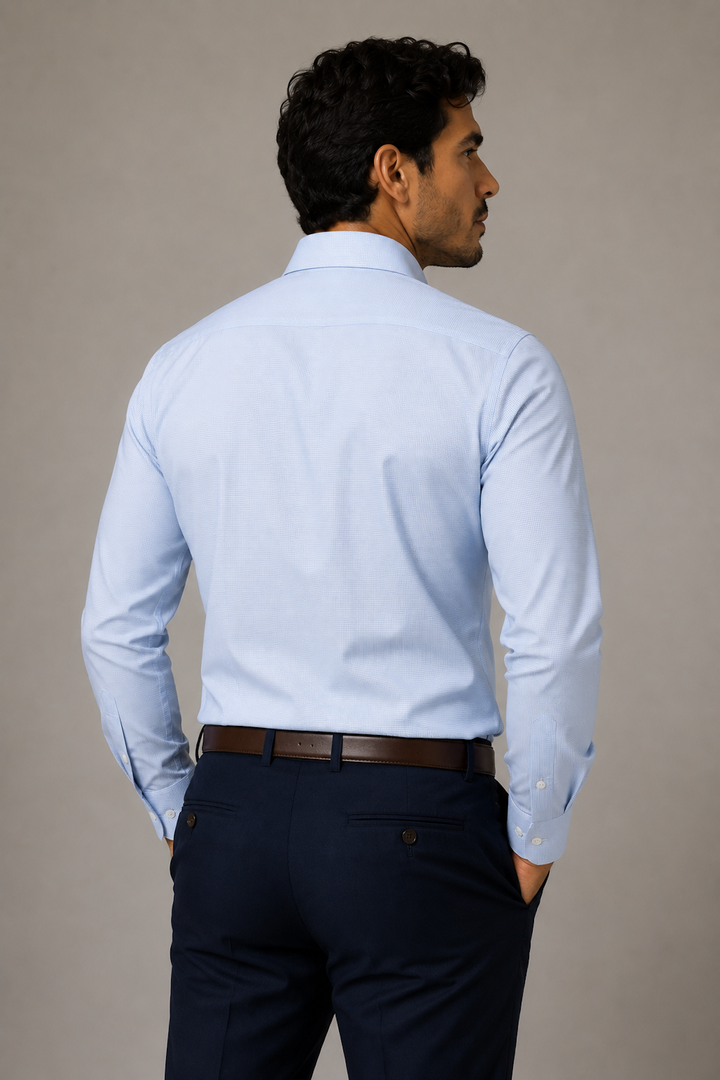 Chemise habillée micro carreaux