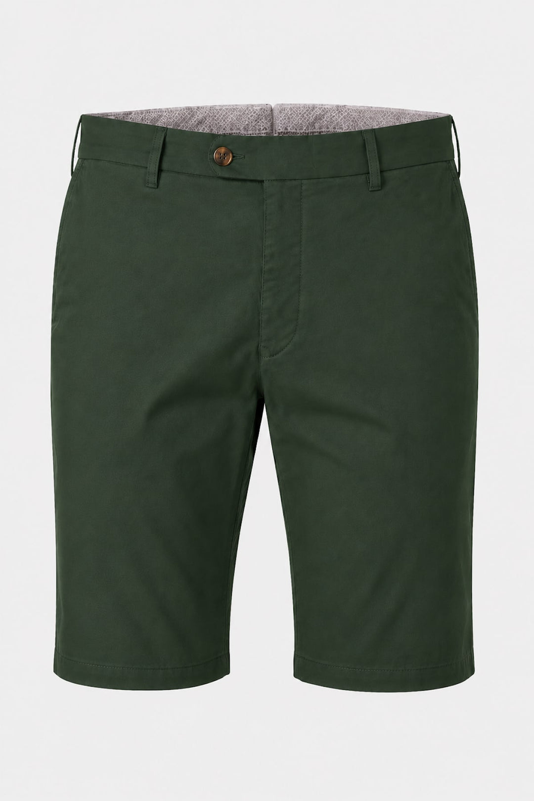 Vue de côté short MMX pour homme beige avec poches et ceinture - Valérie Simon