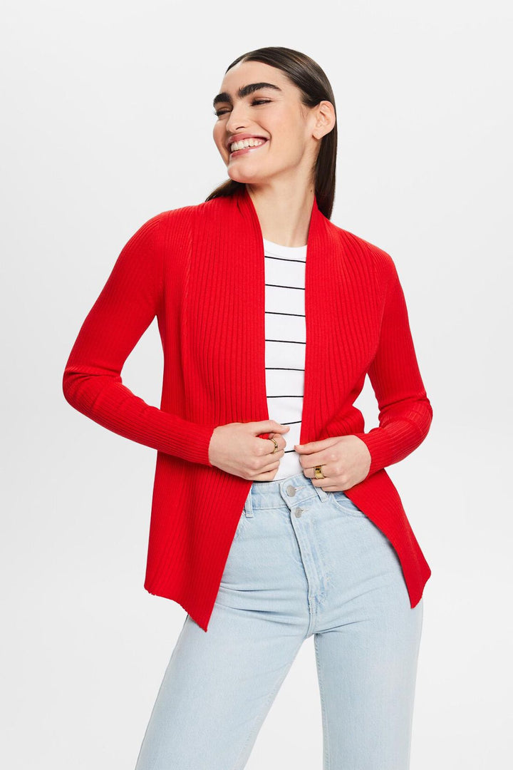 Ribbed knit cardigan