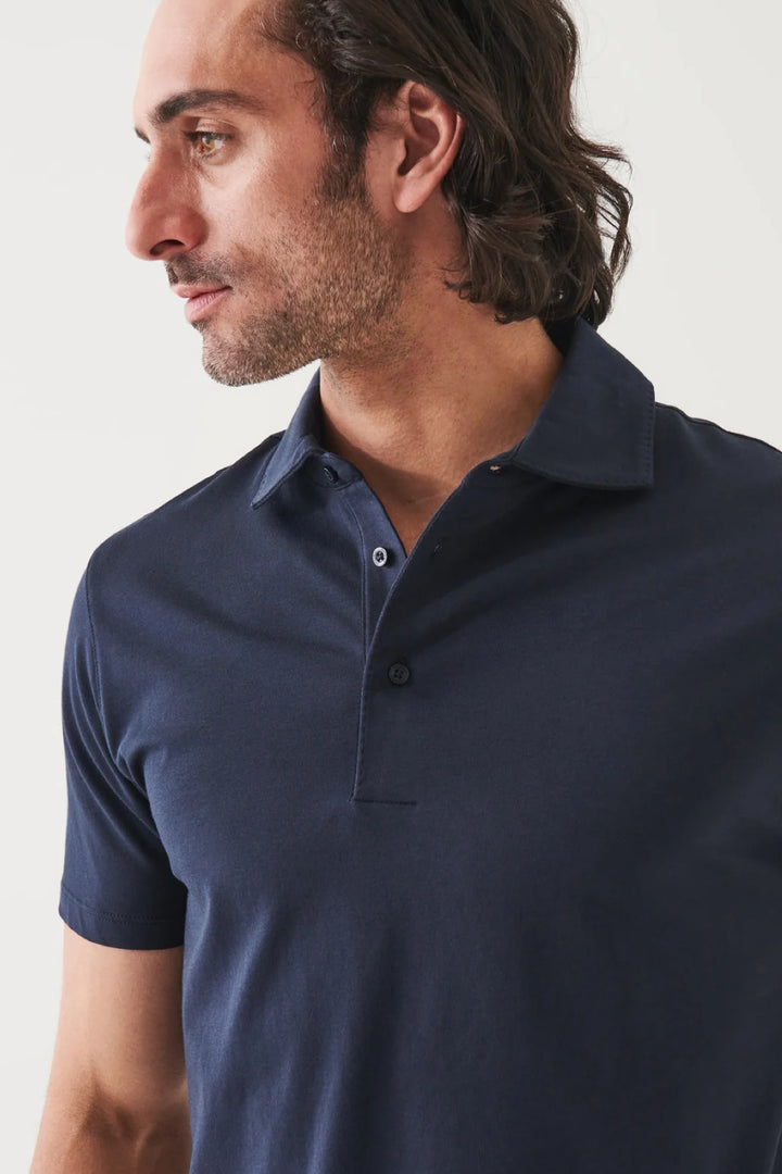 Stretch pima cotton polo shirt