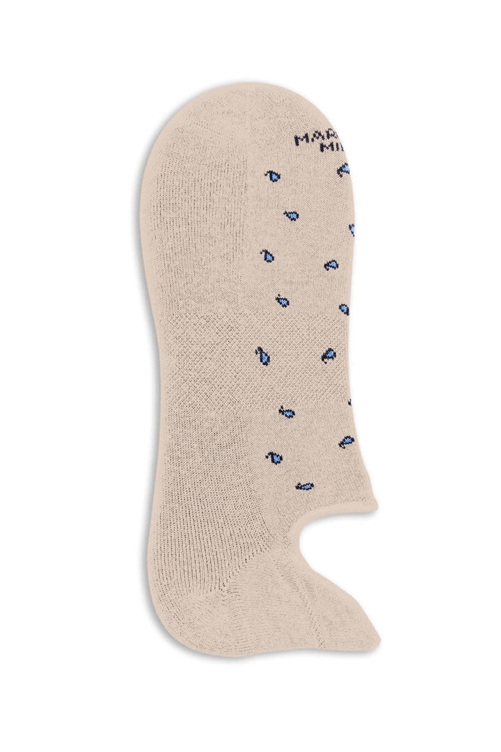 Vue détail socquettes cachemire motif paisley bleu et rouge Marcoliani pour homme - Valérie Simon