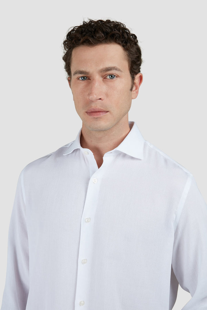 Textured cotton shirt