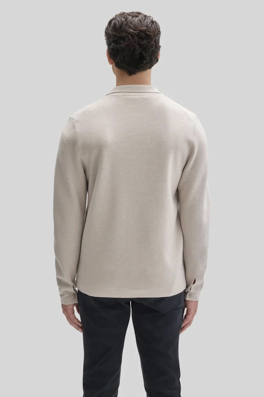 Men's merino wool overshirt with patch pockets Robert Barakett