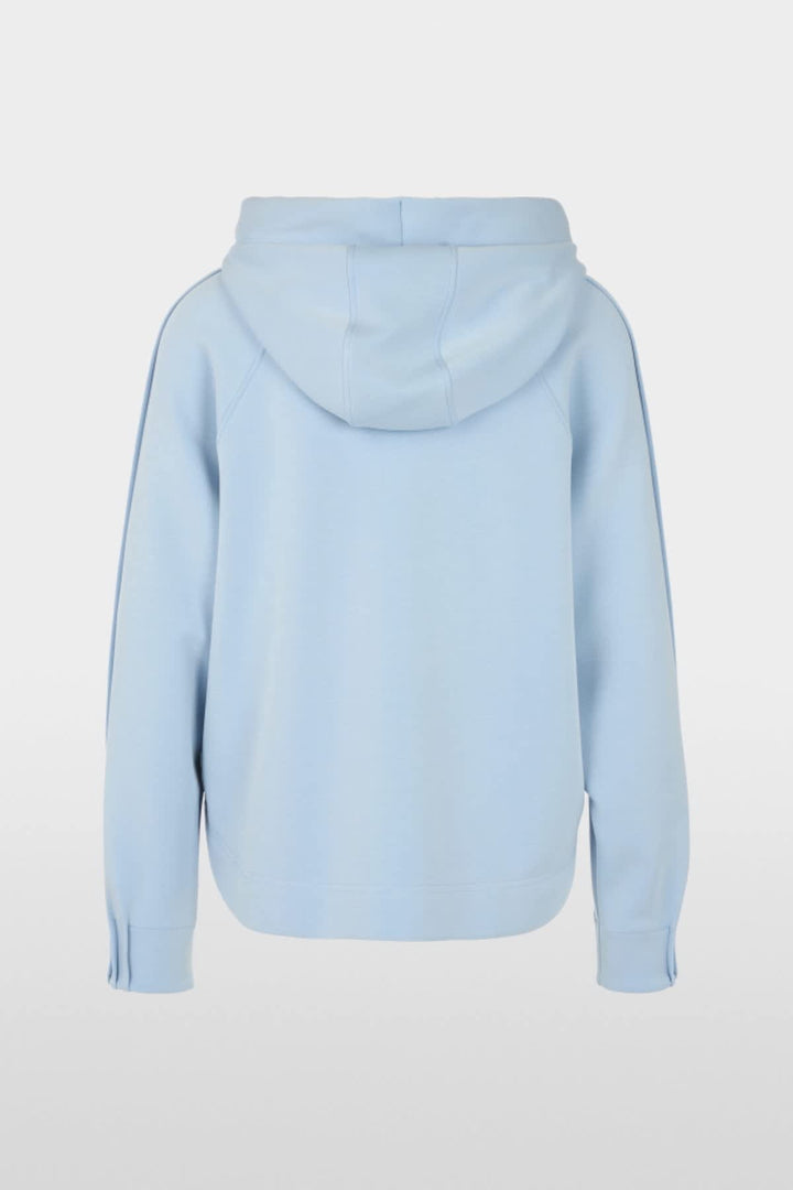 Vue de face sweat à capuche Marc Cain pour femme gris avec logo imprimé sur la poitrine - Valérie Simon